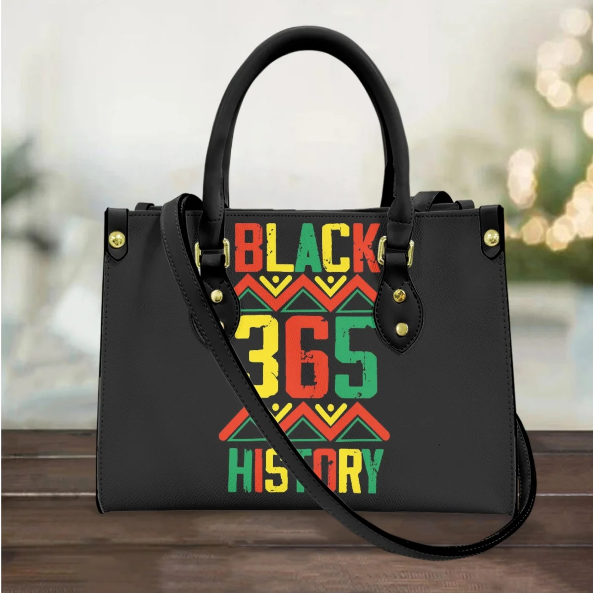 

Black History Month Juneteenth 1865 Designer Luxury Cross Body Bags Female PU Leather Top Handle Handbag Commuter Shoulder Bag