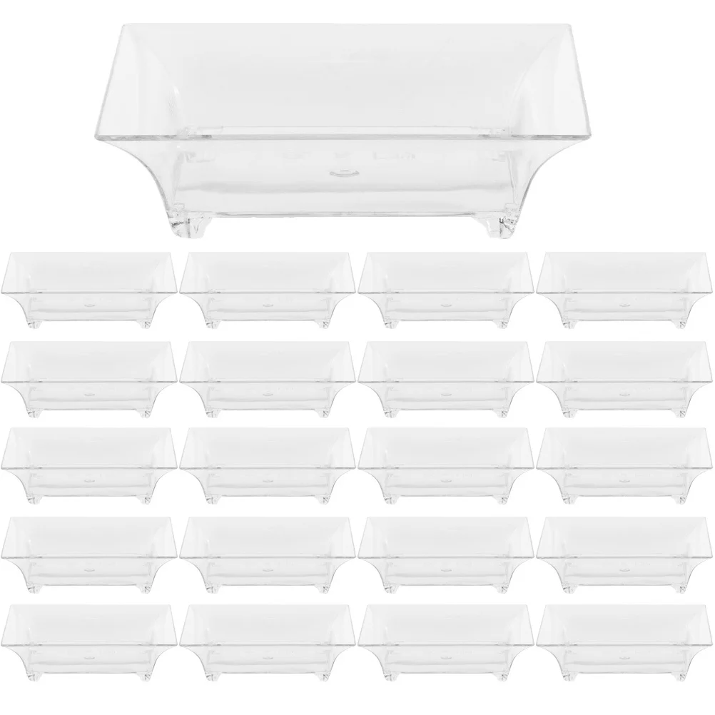 

50pcs Disposable Dip Dish Plastic Sauce Bowl For Sushi Appetizers Serving Vinegar Dipping Bowls Seasoning Container Small Plates