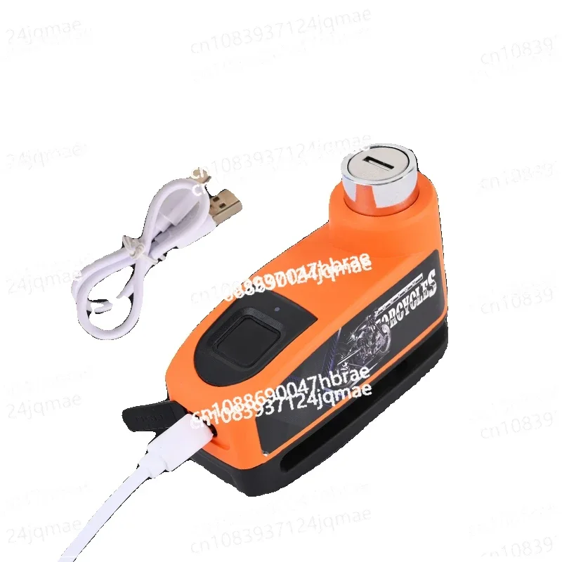 Fingerprint Alarm Disc Brake Lock Motorcycle Lock Battery Car Brake Disc Lock Bicycle Fingerprint Unlock