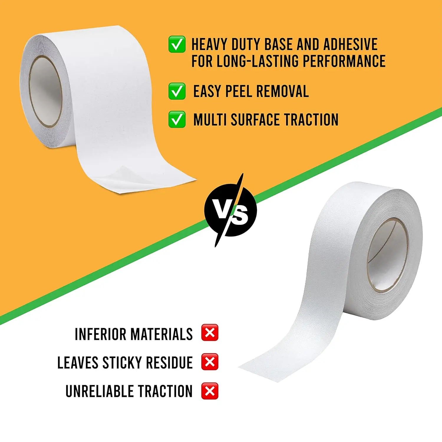 شريط قوي مضاد للانزلاق، مقاوم للماء، مضاد للانزلاق ومقاوم للاهتراء، ملصقات مضادة للانزلاق للخطوات وأرضيات الحمام والأثاث