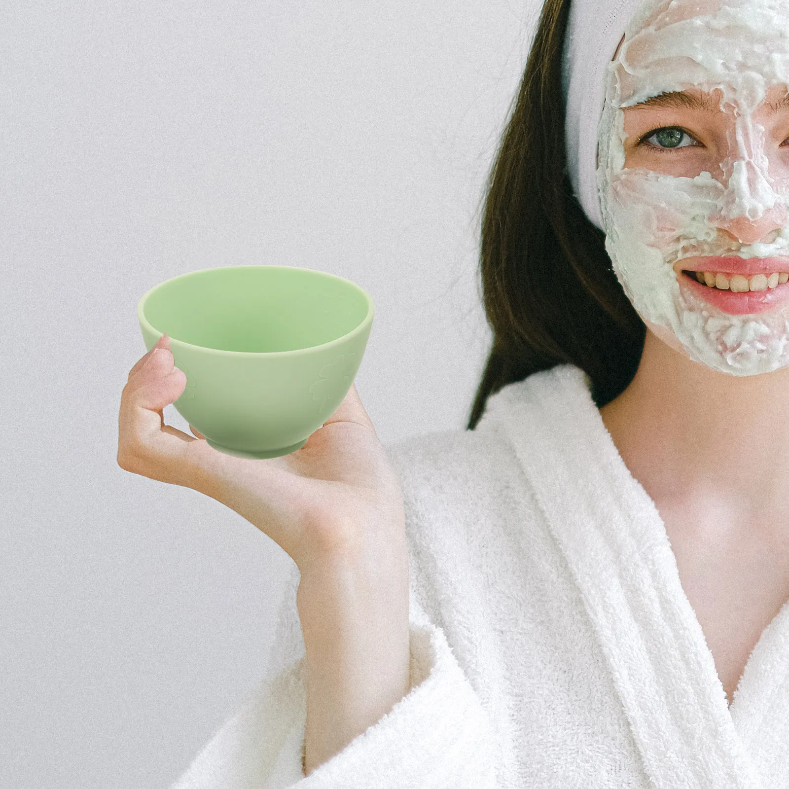 1Set Facial Mask Bowl Stick Set Smooth Surface DIY Mask Mixing Tool Portable Beauty Salon Supplies Beauty Mixing Bowl - view 2
