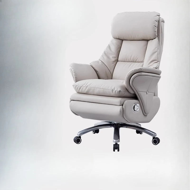 Electric, office chair, ventilation, massage, leather, household, reclining, light luxury