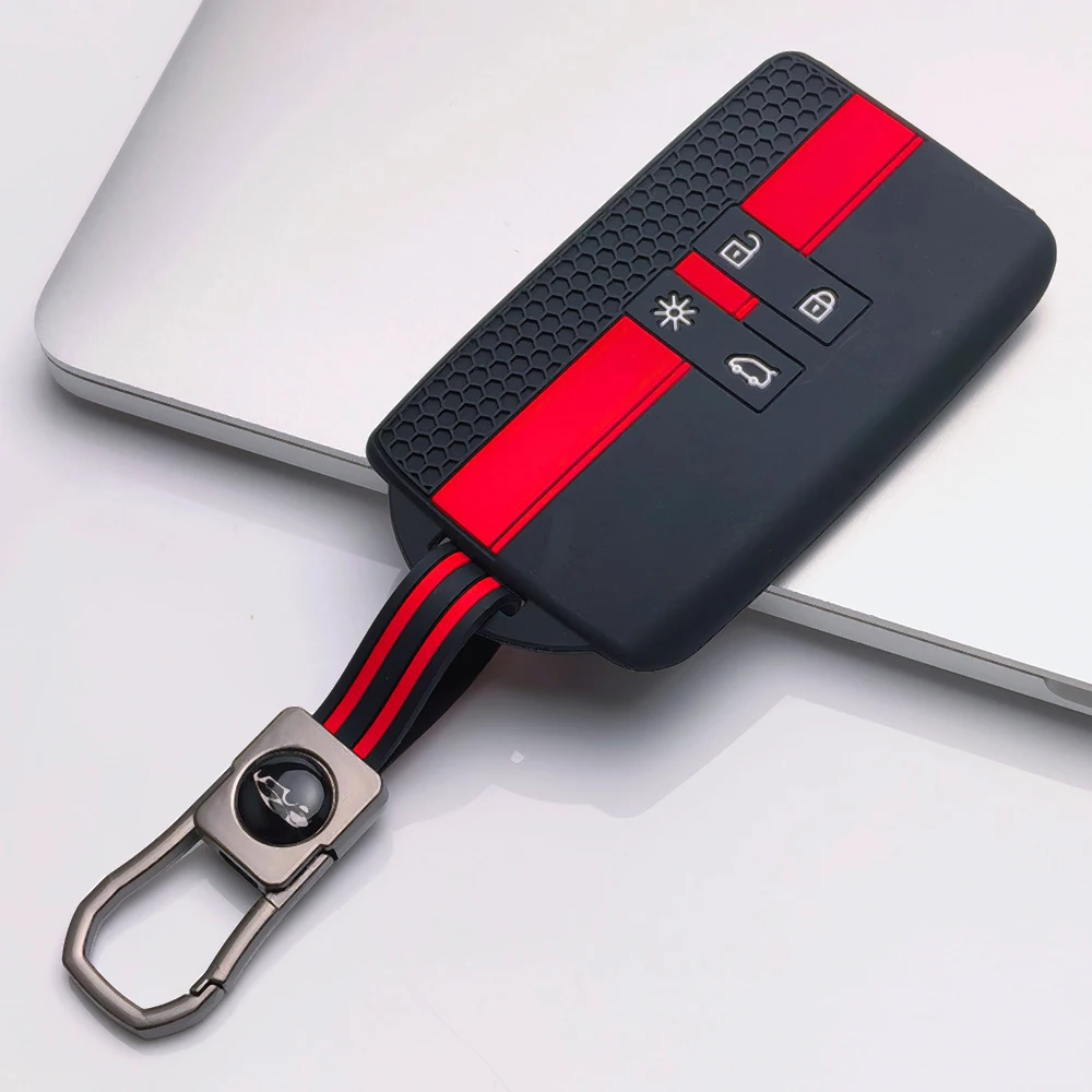 Key Fob Cover for Renault Megane Talisman Kadjar Captur Koleos Arkana Scenic Espace with Keychain Anti-Scratch Shockproof