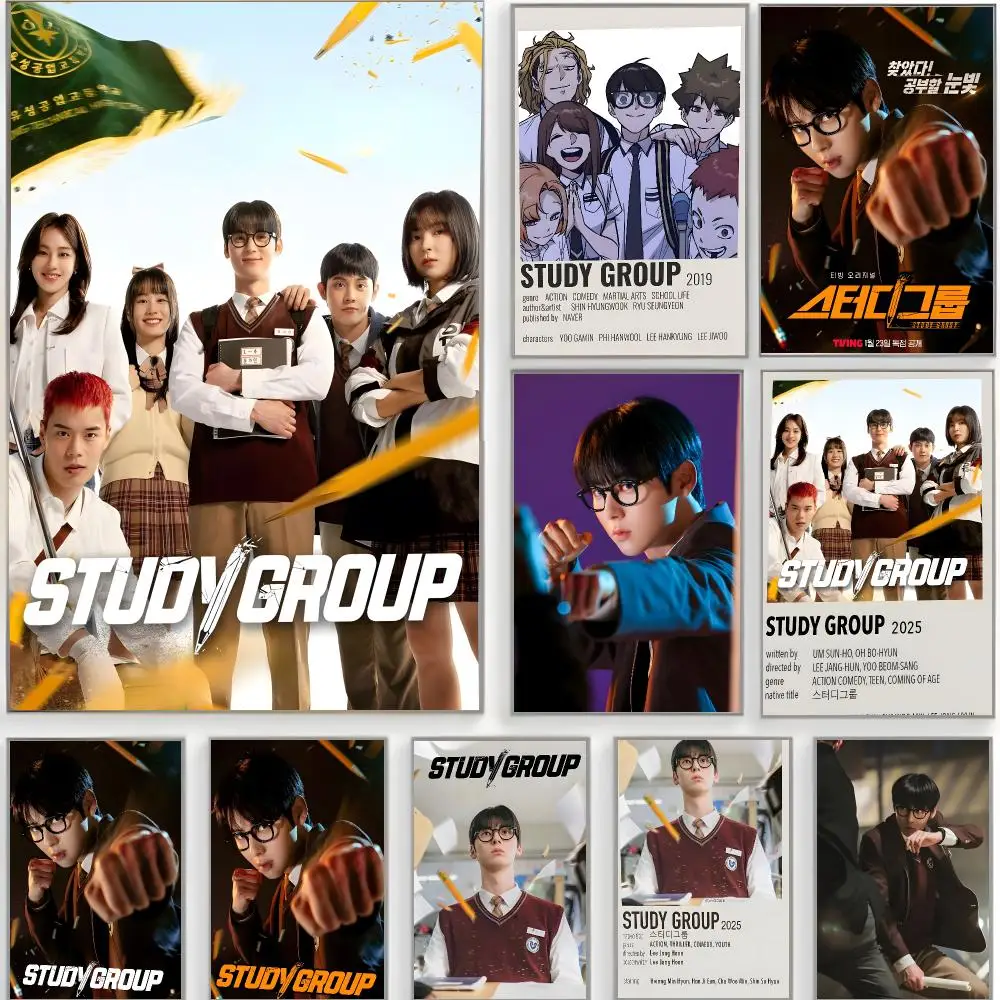 manhwa campus S-Study Group Poster Classic Wall Art  Home Decor  Peel and Stick Unframed