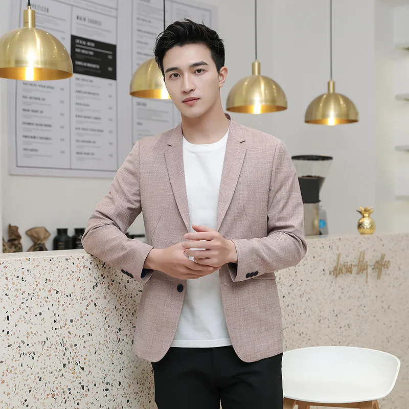 

Fashion Non Iron Suit Autumn Men Casual Suit Long Sleeve Groomsmen Suit Vintage Slim Fit Purple Blazer Male Plus Size 3xl 4xl