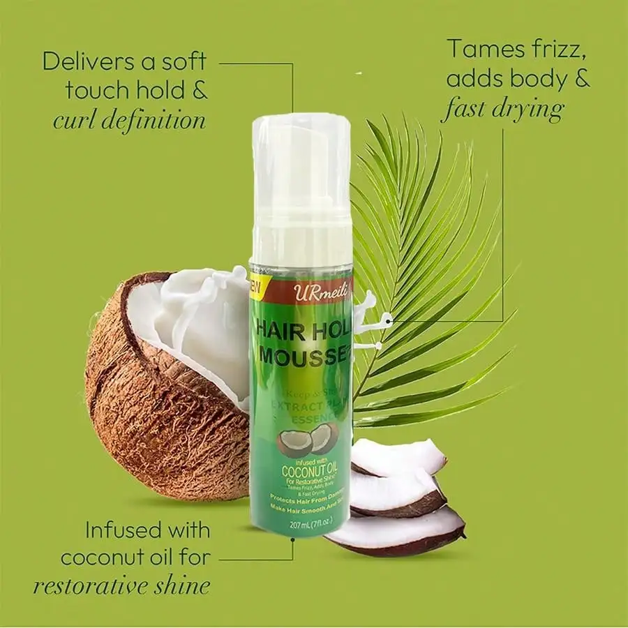 موس الشعر المجعد (207 مللي) للشعر المستعار عقد قوي زيت الزيتون تصفيف الشعر موس رغوة الشعر المضادة للتجعد لتصفيف الشعر للنساء #5