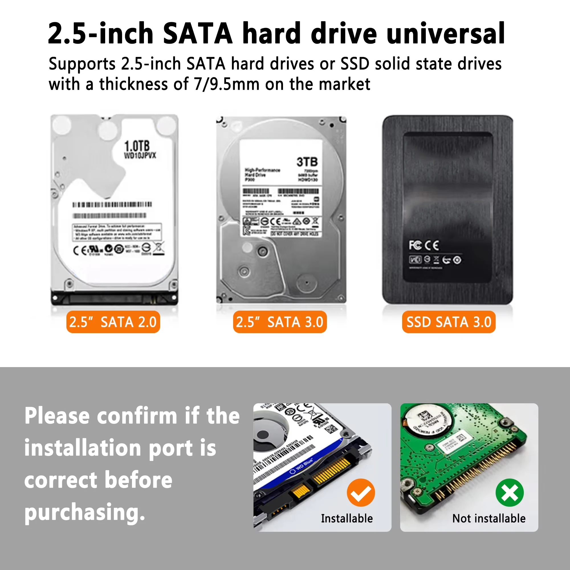 2.5インチHDDエンクロージャ SATA - USB 3.1 外付けモバイルハードドライブケース 5Gbps高速エンクロージャ SATA SSD HDDストレージケース ノートパソコンPC用