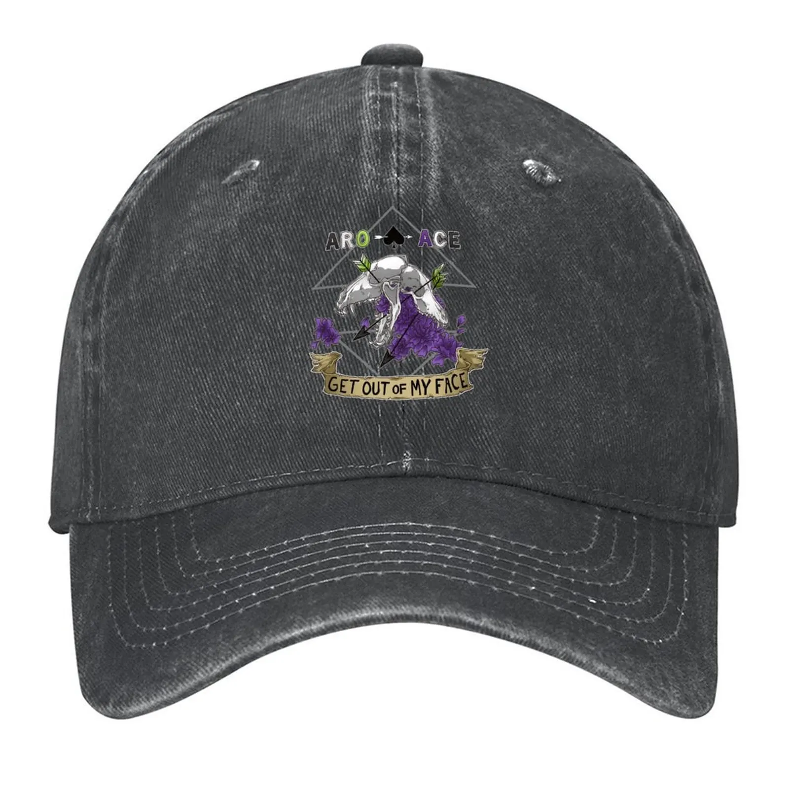 

Aro+Ace - Get Out of My Face Baseball Cap Bobble Hat Golf Wear Trucker Hat Dropshipping Hats For Men Women's