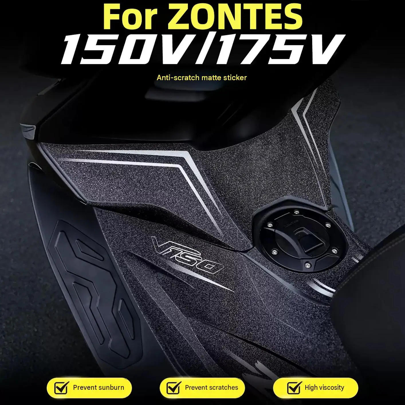 Motorcycle Body Decal – Full-Color Protective Film (Matte/Scratch-Resistant Armor) – Modification Accessory for ZONTES 150V/175V