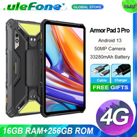 Ulefone Armor Pad 3 Pro,16GB RAM(8+8) 256GB ROM,Rugged Tablet,33280 mAh,10.36'' 2K Display,50MP Camera,Android,Global Version