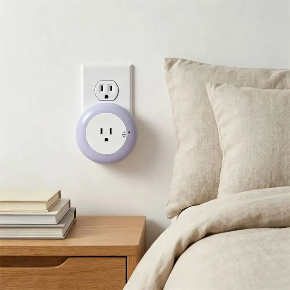110-240V US Plug Night Light Rotating Switch Adjustable Brightness Plug In Nightlight Dimmable Warm Light Wall Plug Night Light