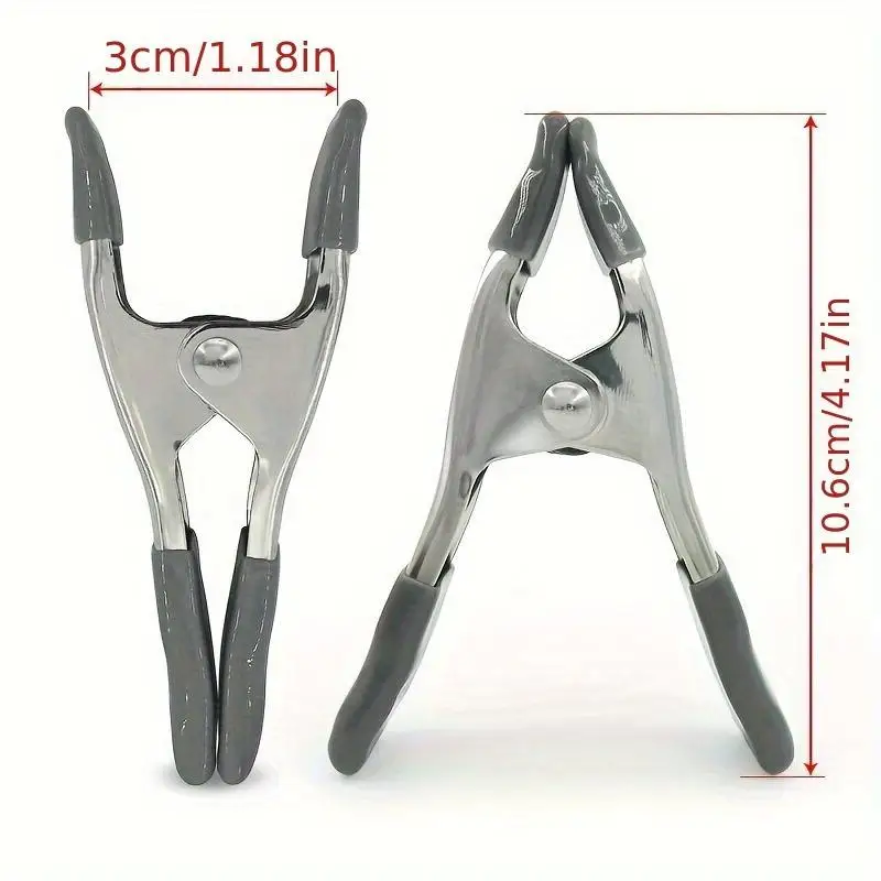 1Pc Heavy Duty DIY Work Clip Large Portable Home Metal Spring Clamp Universal 4 Inch Extra Strength Camping Max Jaw Opening