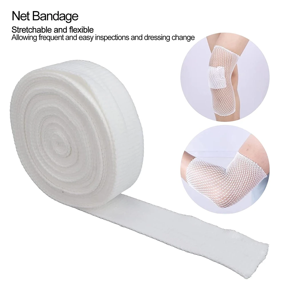 1Roll Fix Net Tubular Bandage for Large Arms, Knees, Legs, Breathable Elastic For Wound Dressing elbow, ankle and wrist injuries