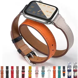 Leather Watch Strap for Apple Watch Band 6 SE 5 4 3 2 1 44MM 40MM Series 6 Watchband Bracelet 42MM 38MM for Iwatch Bands