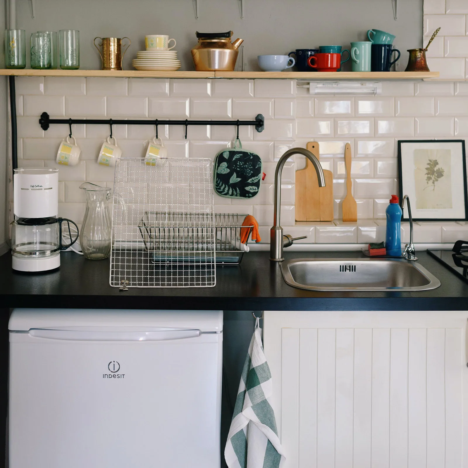 

Стойка для гриля из нержавеющей стали, 26 х 32 см, проволочная сетка для барбекю с квадратными отверстиями, термостойкая кухонная решетка для гриля на открытом воздухе