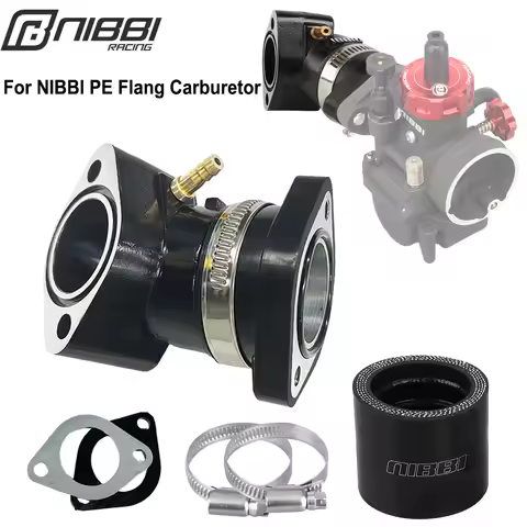 NIBBI Motorcycle GY6 Intake Manifold Flange Carburetor Adapter Fit PE Flange Carbs Scooter 50cc-300cc GY6Engine Flange Interface