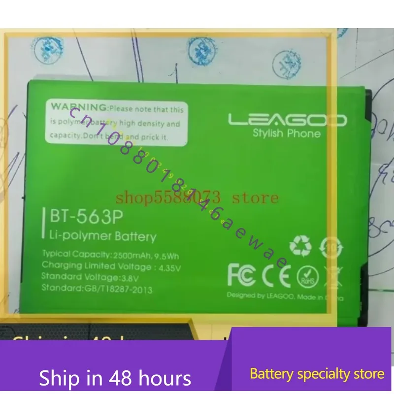 Leagoo M5 plus 3.8V 2500mAh bateria BT-563P para Leagoo M5 Plus Smartphone 5.0" MTK6580 Quad Core-