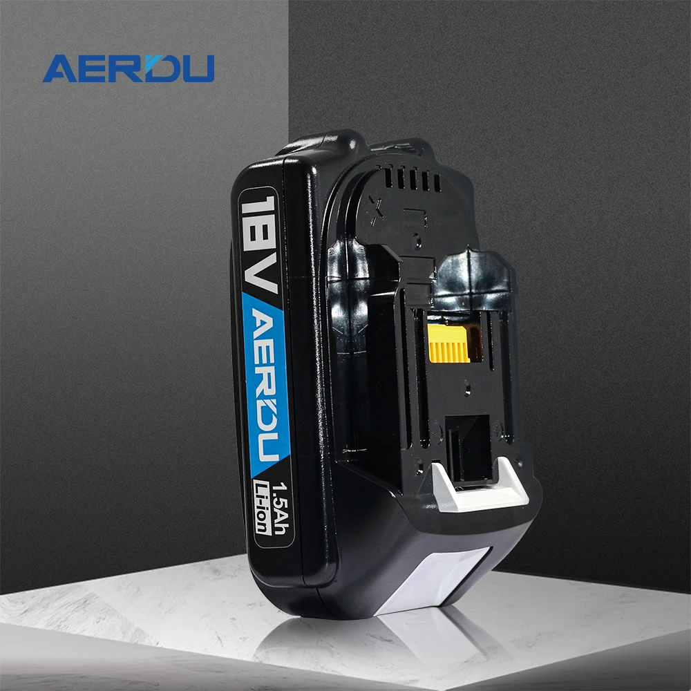 AERDU Makita 18V 도구 리튬 배터리 1.5Ah-3Ah makita BL1850 BL1830 BL1860 bl1850B 호환 18 볼트 무선 그라인더