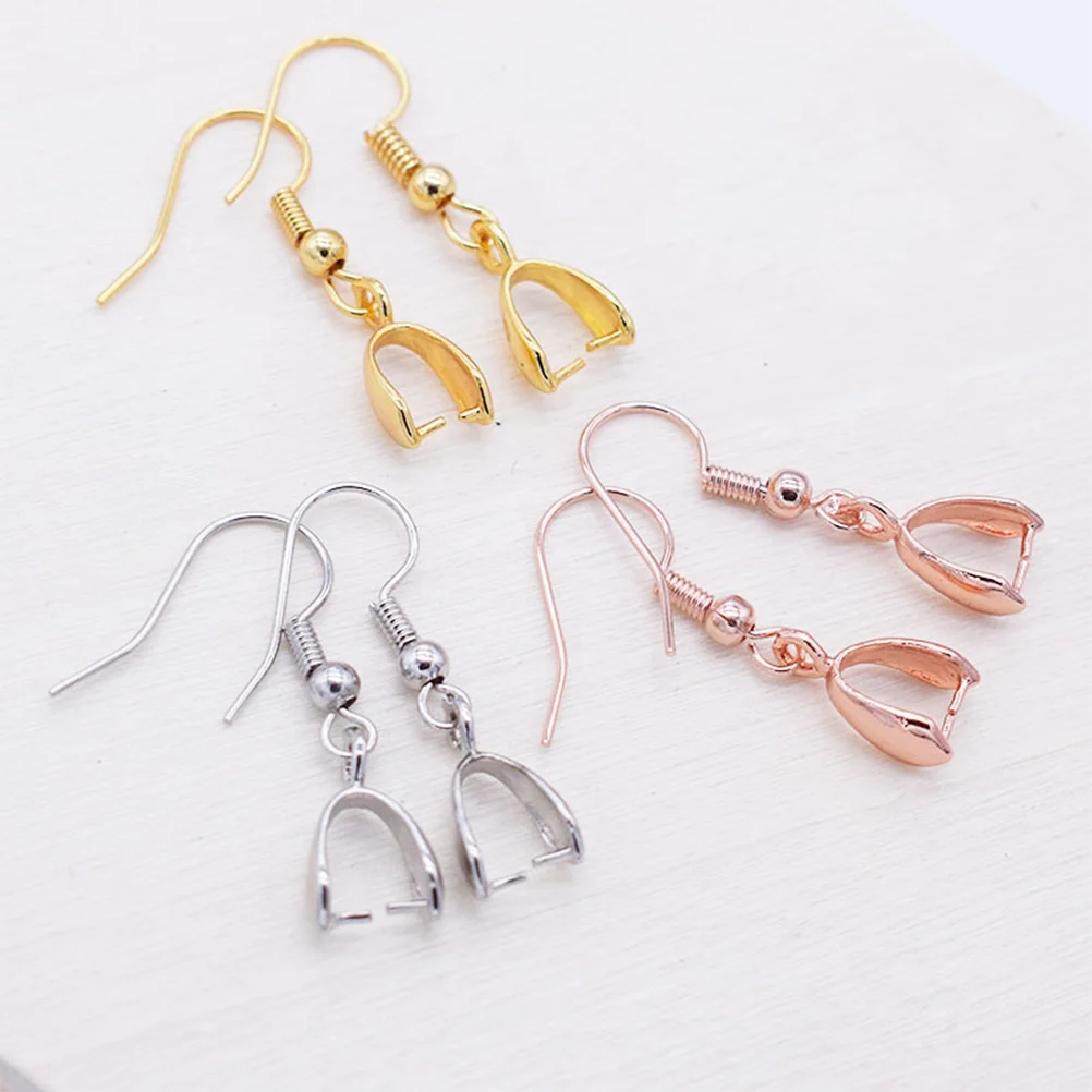 40 Pcs Earring Findings Hook Women Earrings Stainless Steel Tone Hooks for Miss