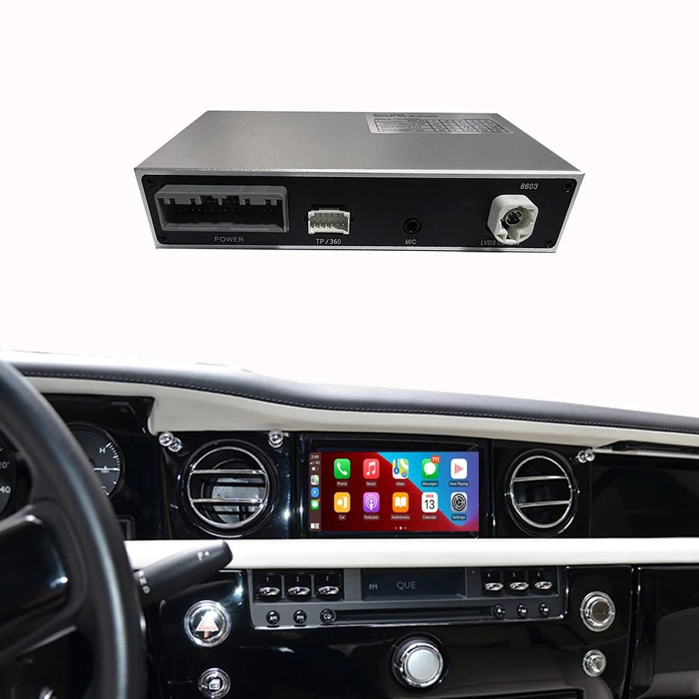 Wireless CarPlay Android Auto Interface Module For Rolls Royce Phantom CCC 2006-2012 Dashboard Mount Mirror Link 1 Year