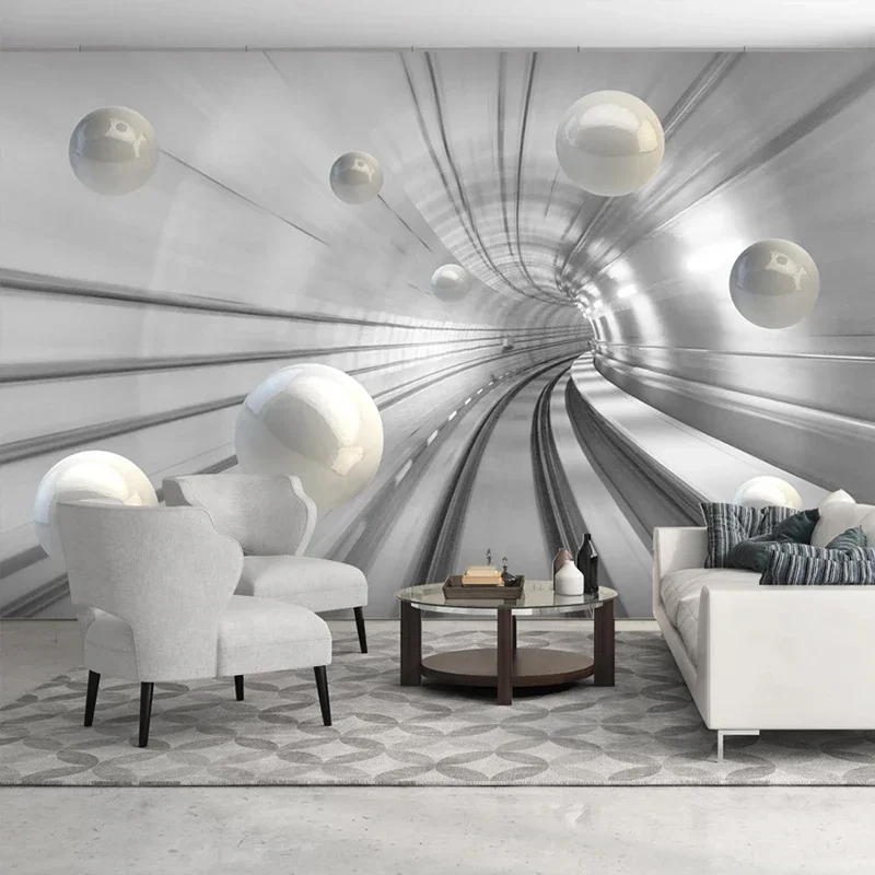 

Custom 3D Photo Wallpaper Modern Abstract Space Circle Ball Living Room Bedroom Self-adhesive Wall Mural Wallpapers Home Decor