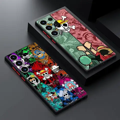Phone Case for Samsung Galaxy S20 S23 Ultra S24 S22 Plus S9 S25 S21 FE S10 TPU Cover Anime One Pieces