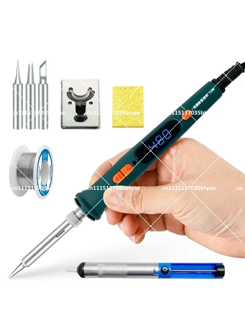120W/150W Digital Soldering Iron Kit with Dual Calibration Temperature 200-600°C for Electronics Repair DIY