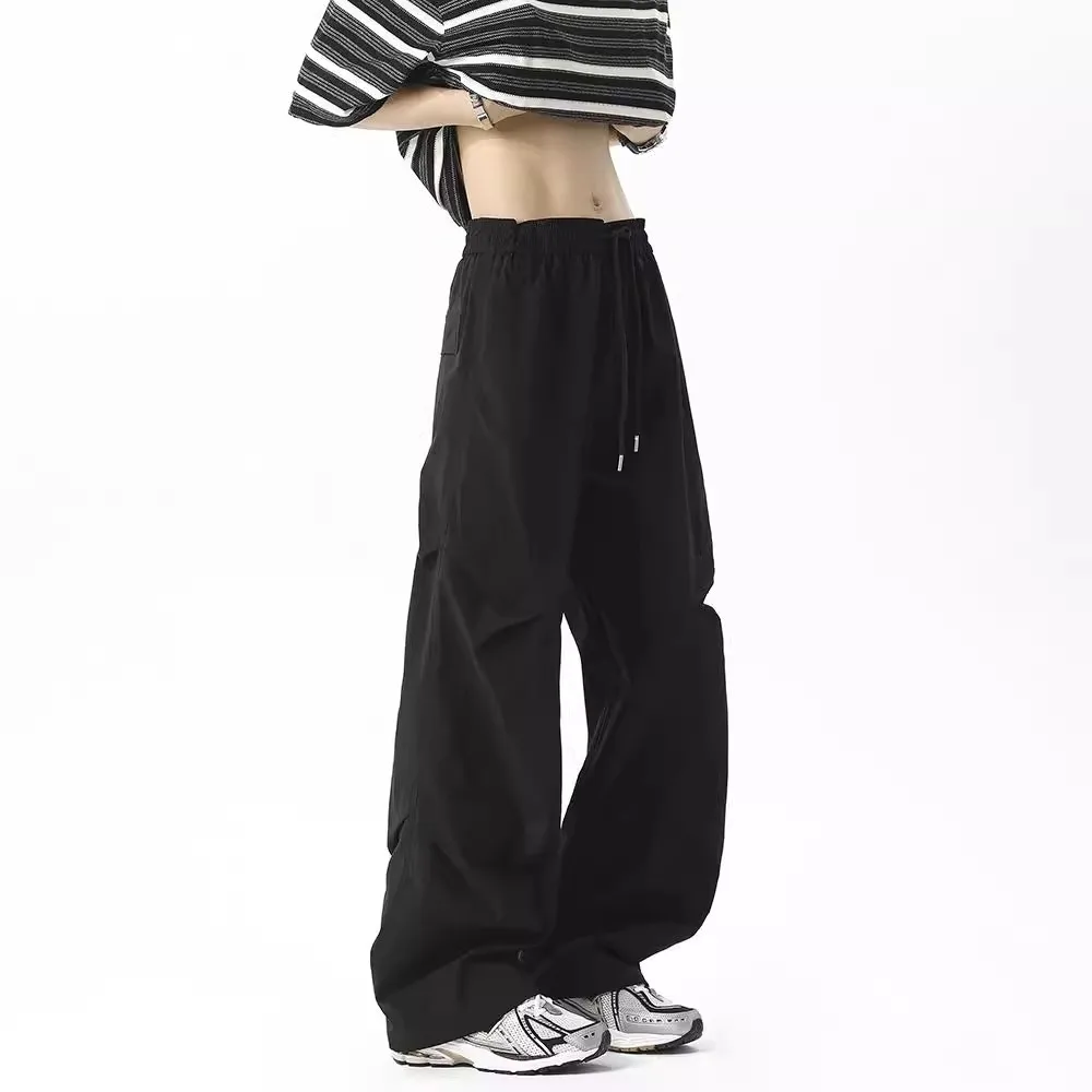 

Pleated Paratrooper Cargo Pants Men's 2025 Summer Thin Loose and Versatile Wide-leg Quick-drying Casual Trousers