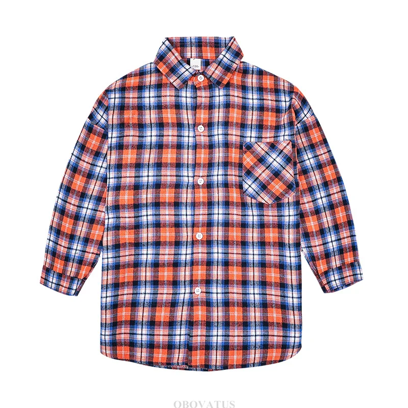 Long Style Girls Red Plaid Blouse for Teenage Young Lady Long Sleeve Spring Autumn Loose Shirt Kids Child Fashion Streetwear - Image 5