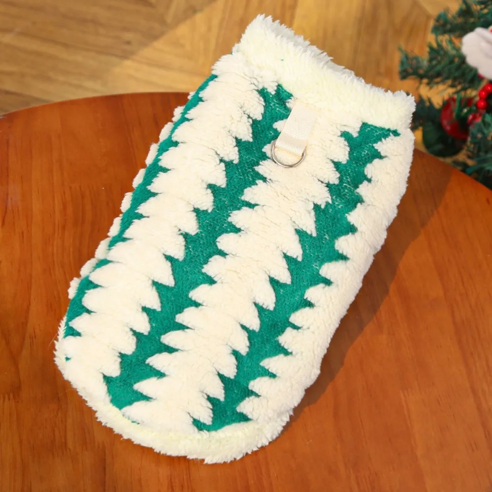 

Dog Velvet Outfits Windproof Christmas Pet Clothes Soft Comfortable Cat Warm Vest Velvet Puppy Two-Legged Clothing Party