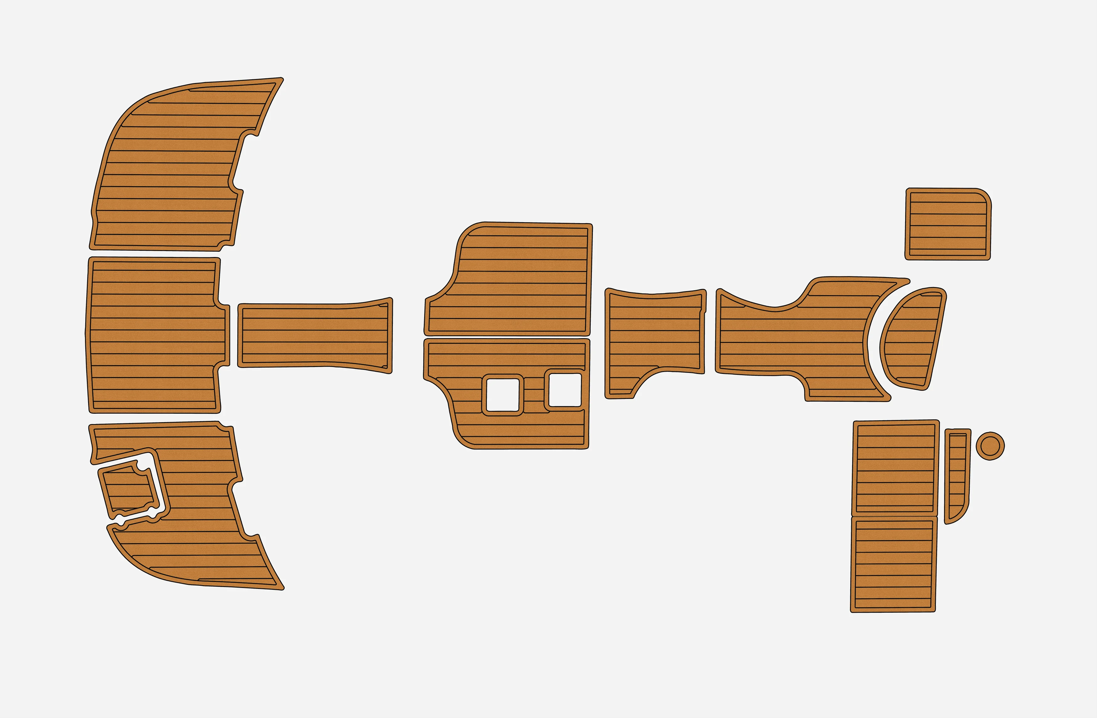 2001-2003年式チャパラル320シグネチャー1/4インチ（6mm）EVAフォーム滑り止めPVCチークデッキマリンマットシーデックアクアカーペットマリンフロア