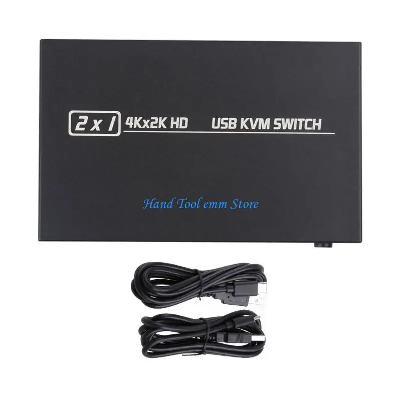 H37F High Clear KVM HDTV Switcher 2 مع واجهات USB و Adaptives Edid لاستخدام المكتب مناسبًا لغرفة الكمبيوتر #4