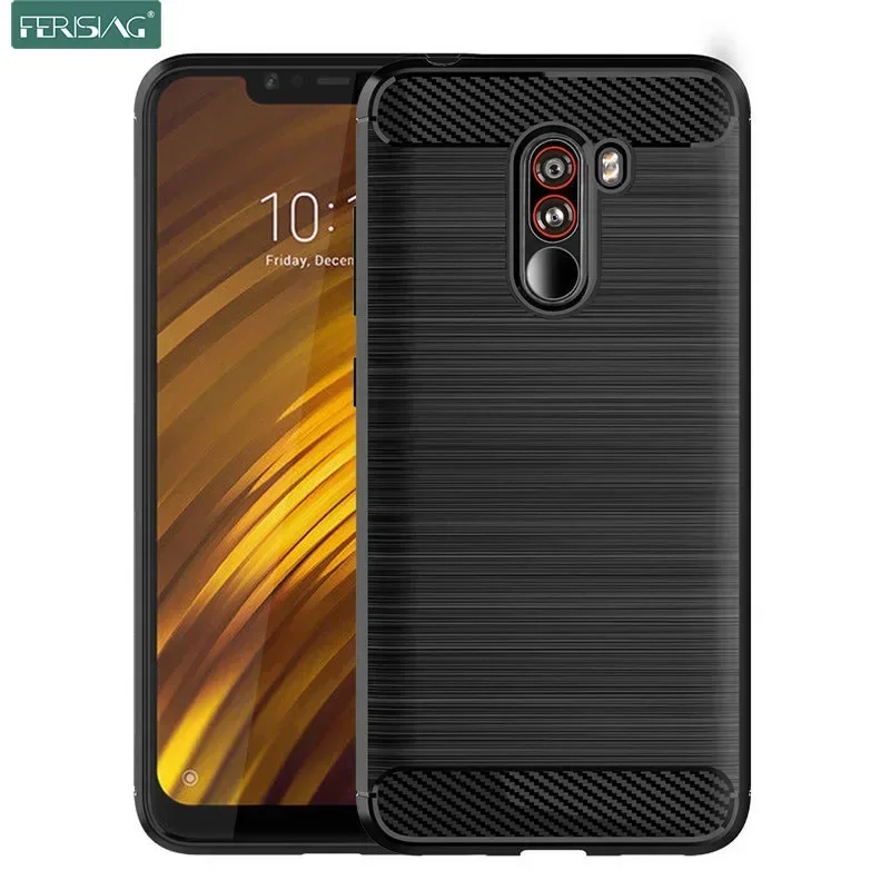 Case For Pocophone F1 Case Xiaomi Pocophone F6 ( Turbo 3 ) Silicone TPU Carbon Fiber Cover for Poco F2 F3 F4 F5 Pro Capa Coque