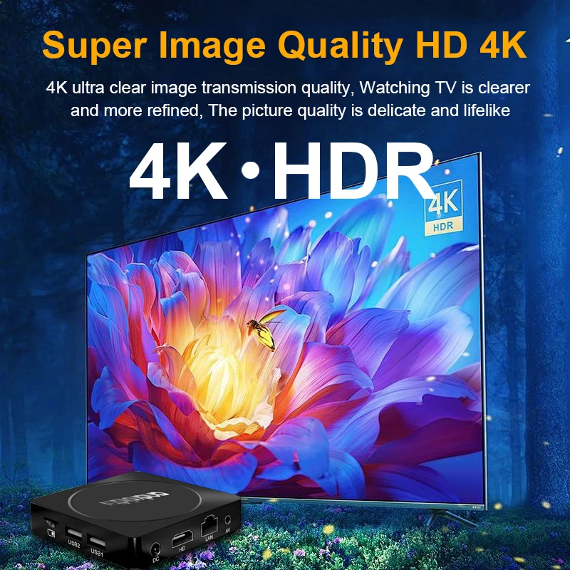 MX10-K1 Smart TV Box H313 Quad-core ARM Cortex ™ -A53 Android 14 Wi-Fi 2.4G / BT5.0 Google TV Fire Stick