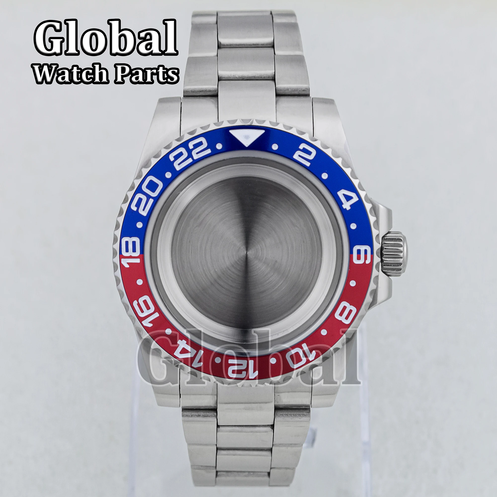 NH35 حافظة ساعة من الفولاذ المقاوم للصدأ لـ SUB GMT حزام سفلي صلب من زجاج الياقوت تعديل ملحقات الساعة تناسب حركة NH36