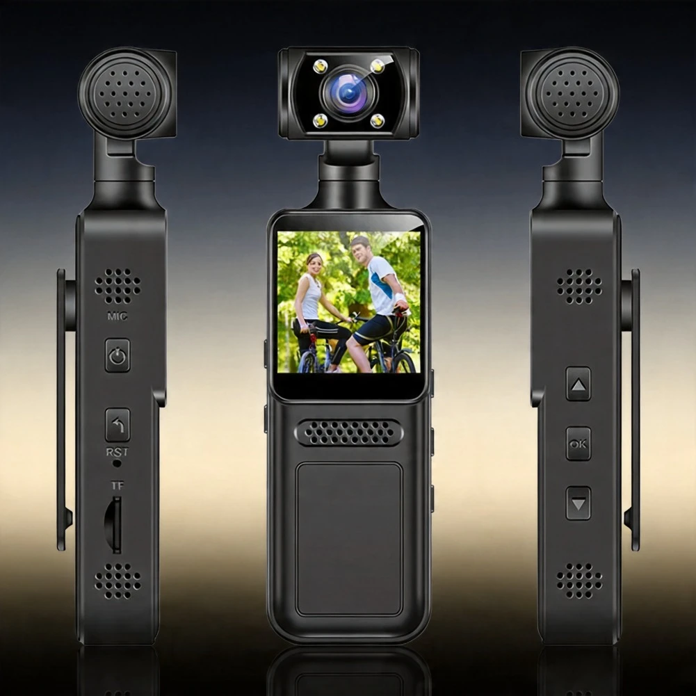 Action Mini Camera Outdoor Sport Video Recorder Body Camera Night Vision 180 Rotatable Wearable Body Worn Cam For Outdoor 1Sport