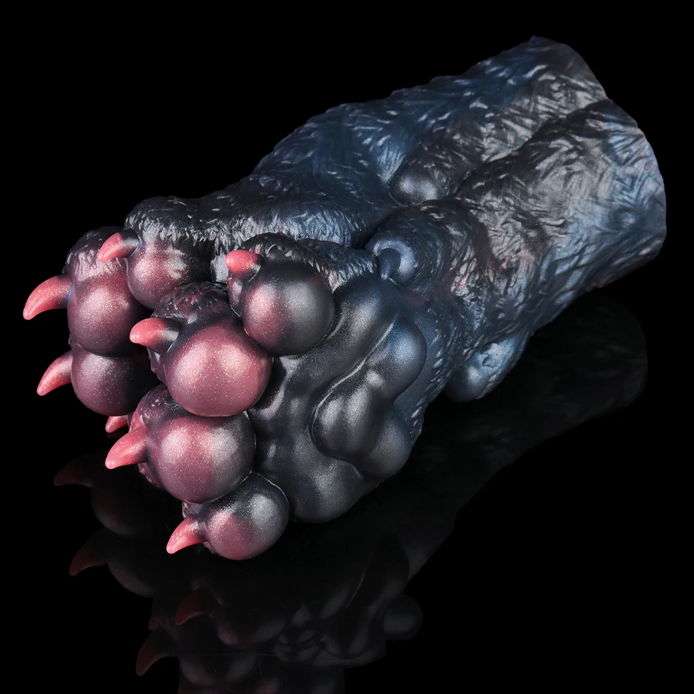 GEEBA Furry Wolf Paw Male Masturbator Beast Claw Adult Onahole Soft Silicone Tight Pocket Pussy Men's Stroker Sex Toys For Men