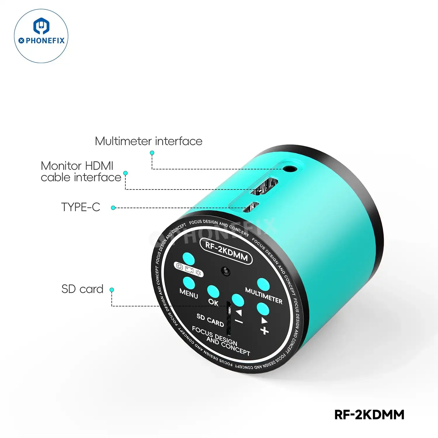 Imagem -05 - Câmera Digital Industrial para Reparação de Solda Coleção de Imagem Rf4 Rf2kdmm Microscópio de Vídeo 2k Hdmi 1080p 60fps Ccd Cmos