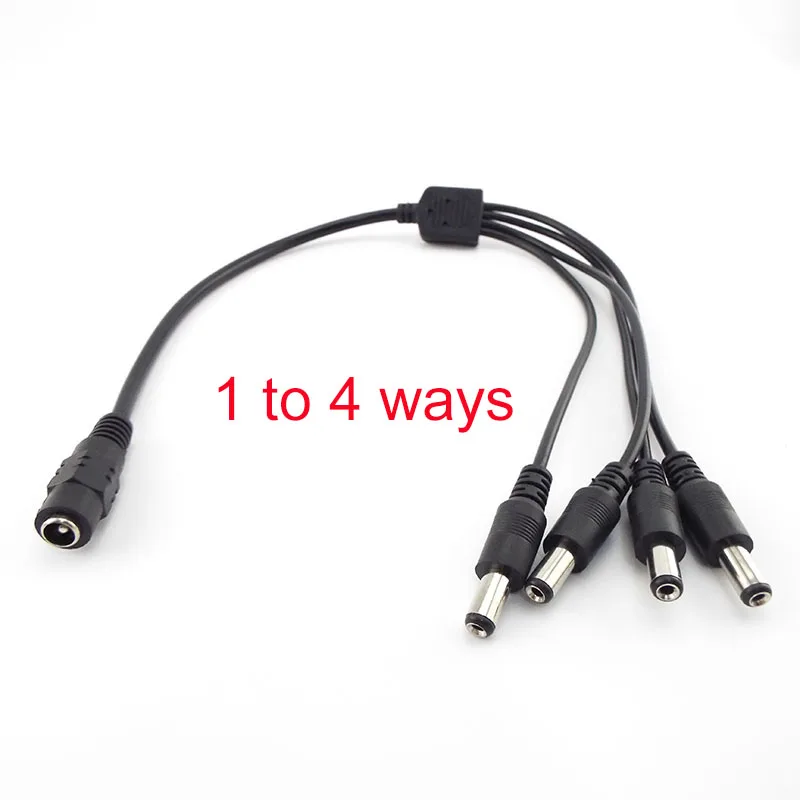 PNGKNYOCN 2x DC Y-Splitterkabel – 5,5 X 2,5 Mm, 1 Buchse Auf 2 Stecker, 30 Cm, 18 AWG, Für CCTV, LED, 12–24 V