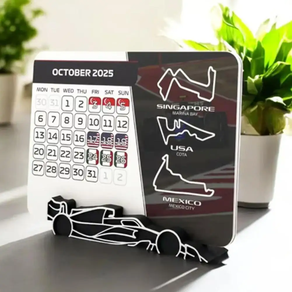 F1 Racing Paper Calendar Desktop Station Calendar Home Decoration Itinerary Arrangement Formula 1 Racing Calendar 2025 Gifts