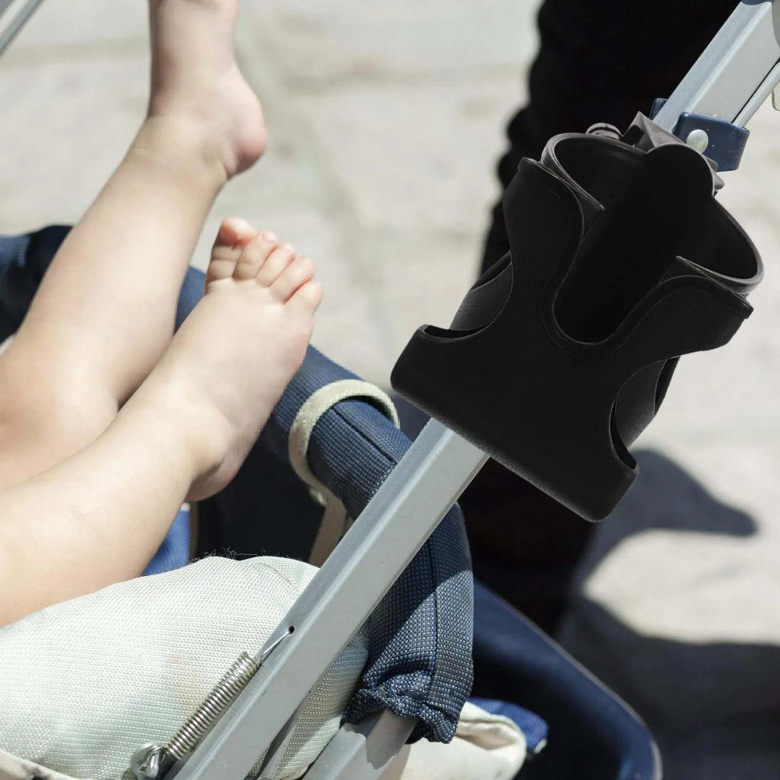 Universal Bicycle Phone Cup Holder Black Sturdy Stable Adjustable Angle Anti Slip for Stroller Wheelchair Walkers Multi Function