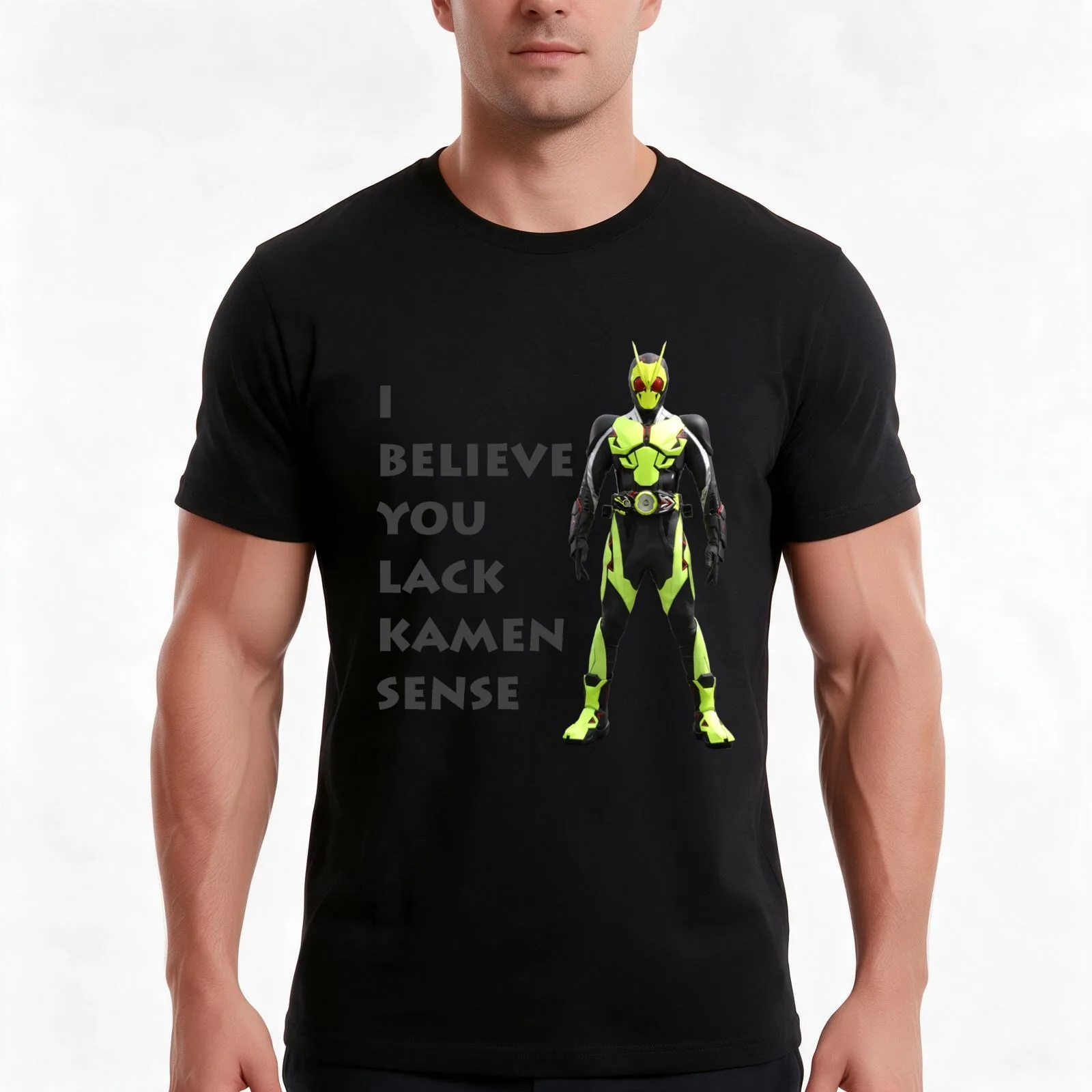 Kamen Sense - Zero-One T-Shirt, Summer Casual Cotton Tee, Oversized Streetwear Tops, Vintage Graphic Print, Unisex Men Women