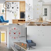 3D Luminous Wall Clock Frameless Acrylic DIY Digital Clock Wall Stickers Silent Clock for Living Room Bedroom Office Wall Decor