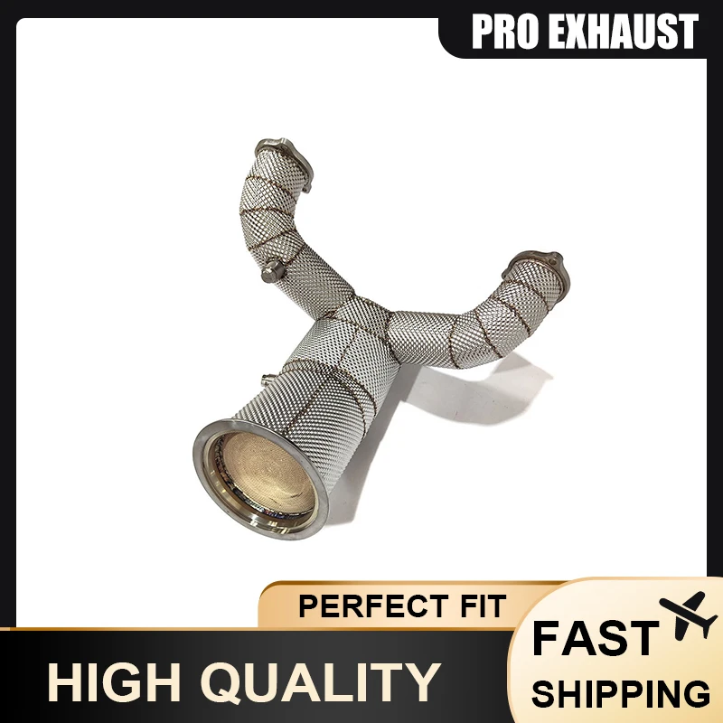 

PRO Free Flow Pipe Street Downpipe for Audi S4/S5 B9.5 3.0T 2019-2023 Stainless Steel Muffler Exhaust System High Frequency