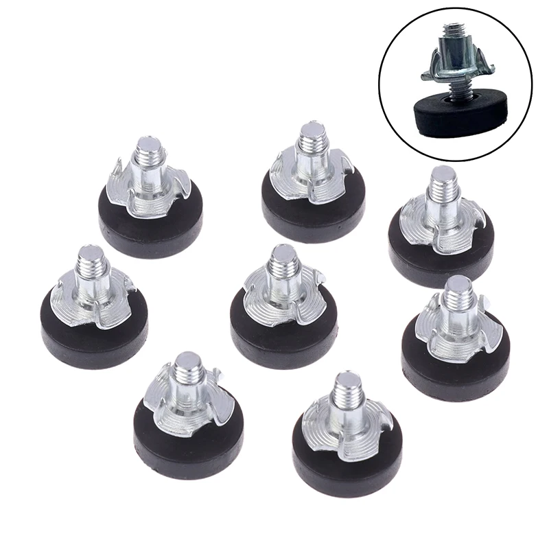 8PCS DIY Accessories M6 Thread Adjustable Furniture Levelers Screw In Chair Feet Leg Levelers Durable