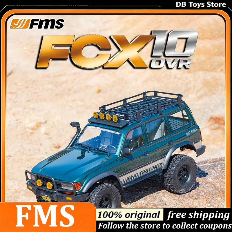 FMS 1:10 Toyota Land Cruiser LC80 FCX10 OVR Brushless RC Crawler RTR 2.4G 4WD Off Road Climbing Vehicle Model Hard Body Gift 