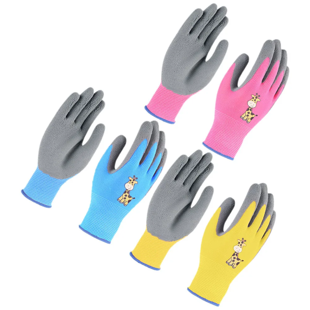 

3 пары детских садовых перчаток, милые защитные садовые рабочие перчатки для посадки, копания, езды на велосипеде, катания на роликовых коньках, активного отдыха