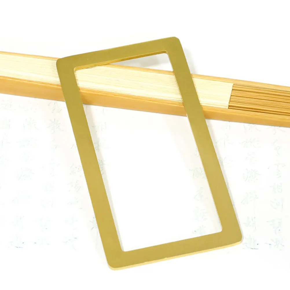 

Copper Paperweight Chinese Calligraphy Rectangular Frame Sturdy Paper Weight for Calligraphy Practice Writing Supplies