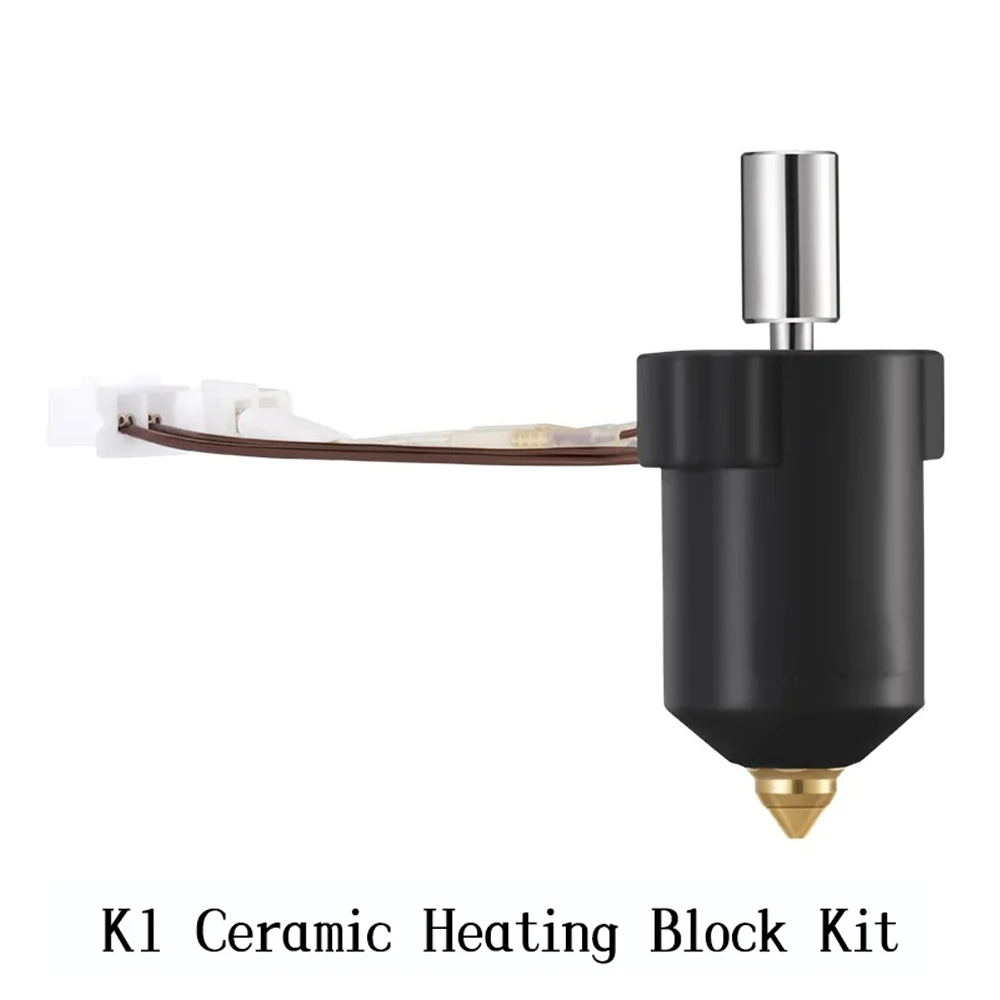 Upgrade 300°C High Speed Print Head For Creality K1/K1 MAX Hotend Kit Ceramic Heating Block Volcano Brass/Hardened Steel Nozzle