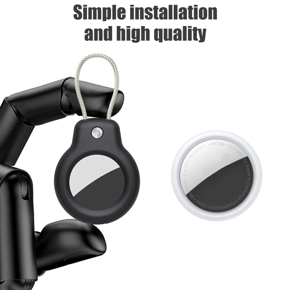 For Apple Airtag Air Tag Safety Lock Protector Case Secure Holder with Lanyard Keychain Anti Lost Location Tracker Cover